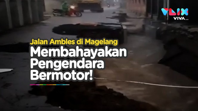 Jalan Ambles Mirip Air Terjun Mini di Magelang