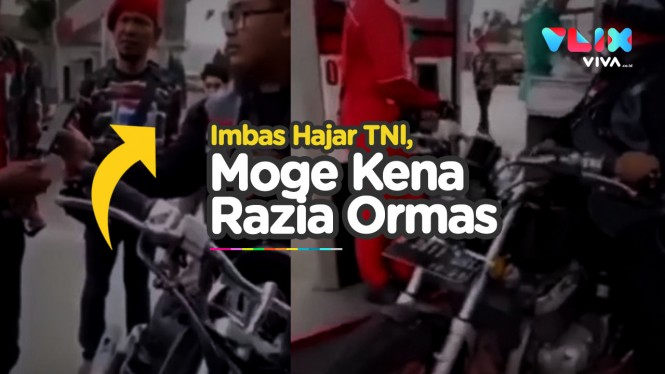 Imbas Pukuli TNI, Pengendara Moge Kena Razia Ormas