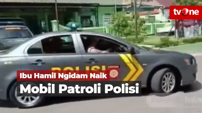Ibu Hamil Ngidam Naik Mobil Patroli Polisi