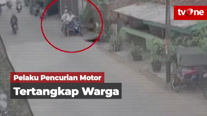 Terekam CCTV, Pelaku Pencurian Sepeda Motor Tertangkap Warga