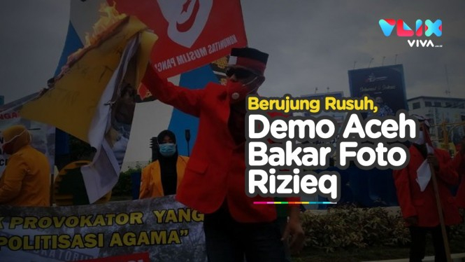 Demo Aceh Ricuh, Dipicu Pembakaran Foto Habib Rizieq