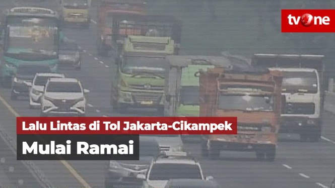 Lalu Lintas di Tol Jakarta-Cikampek Mulai Ramai