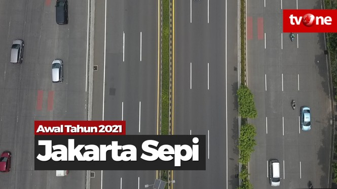 Hari Pertama 2021, Suasana Jakarta Sepi