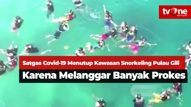 Satgas Covid-19 Menutup Kawasan Snorkeling Pulau Gili