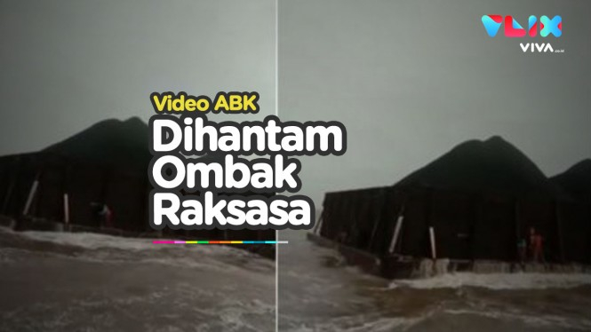 Video ABK Kapal Tongkang Batu Bara Dihantam Ombak Raksasa