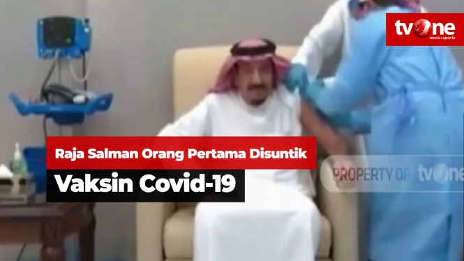 Raja Salman Orang Pertama Disuntik Vaksin Covid-19