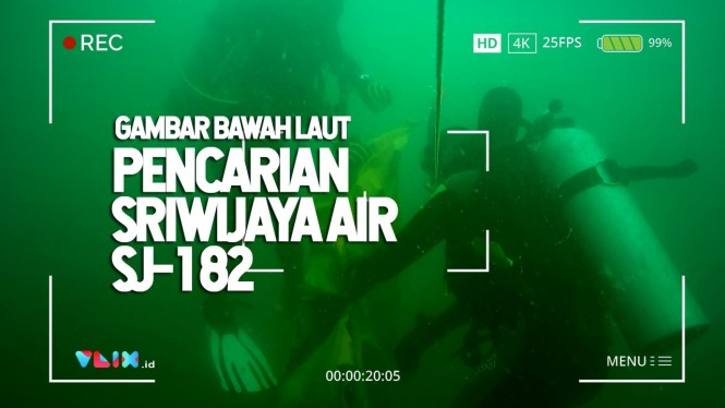 EKSKLUSIF! Video Pencarian Sriwijaya Air SJ-182 Bawah Laut