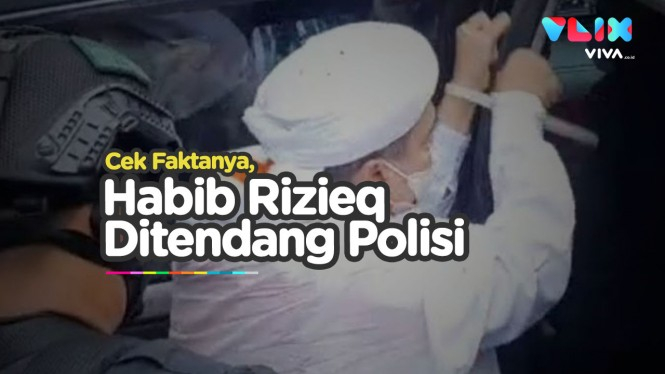 Cek Fakta Video Rizieq Shihab Ditendang Polisi