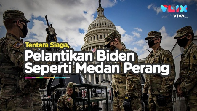 Jelang Joe Biden Dilantik, Washington Layaknya Medan Perang