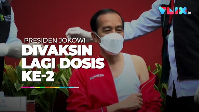 Alasan Presiden Jokowi Pakai Singlet Saat Vaksinasi Ke-2