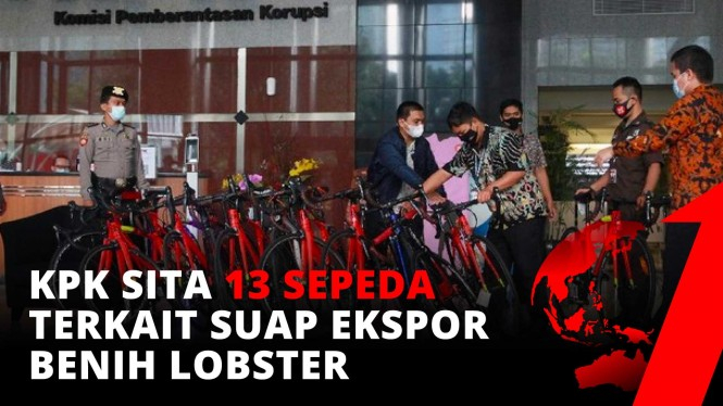 13 Sepeda Diserahkan ke KPK Terkait Suap Ekspor Benih Lobste