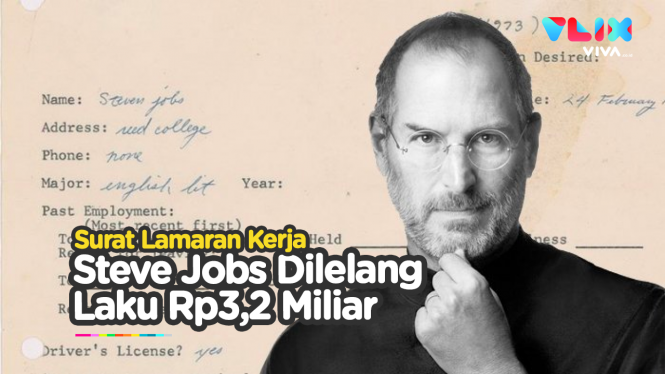 WOW! Surat Lamaran Kerja Steve Jobs Terjual Rp3,2 Miliar