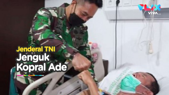 Jenderal TNI Jenguk Kopral Ade di RSPAD Gatot Subroto