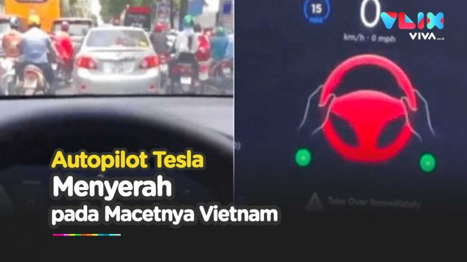 Macet Parah! Autopilot Tesla Nyerah Dijalanan Vietnam