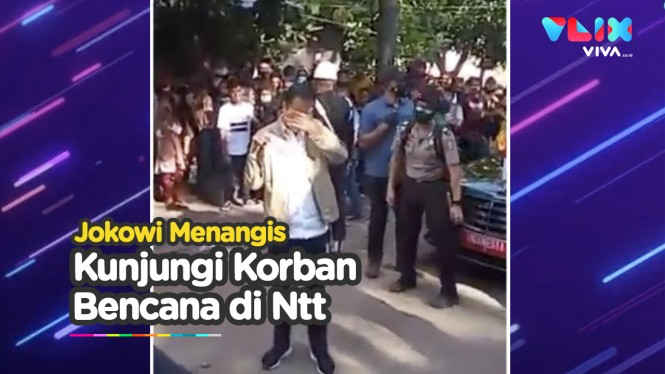 Tangis Jokowi Melihat Kondisi Korban Bencana NTT
