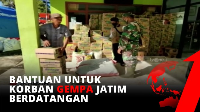 Bantuan Korban Gempa Jawa Timur Mulai Berdatangan