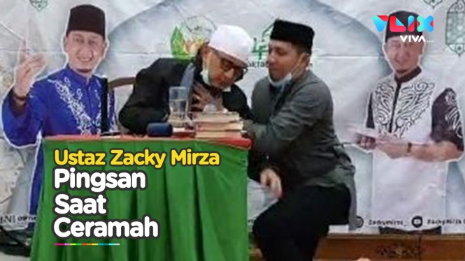 Detik-detik Ustaz Zacky Mirza Pingsan saat Ceramah