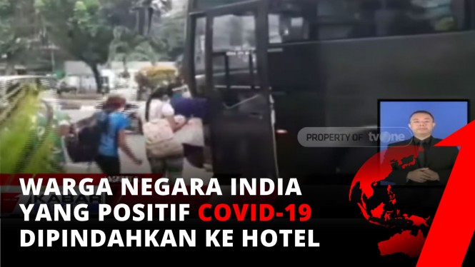 Suasana Evakuasi WN India Positif Covid-19