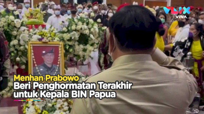 Penghormatan Terakhir Menhan Prabowo pada Kabinda Papua