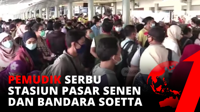 Stasiun Pasar Senen dan Bandara Soetta Dipadati Pemudik!