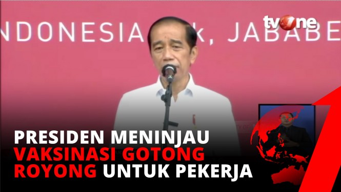 Presiden Jokowi Meninjau Langsung Vaksinasi Gotong Royong