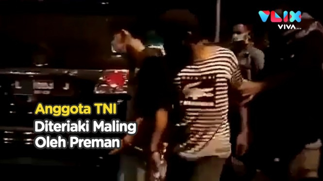 Detik-Detik Preman Keroyok Anggota TNI