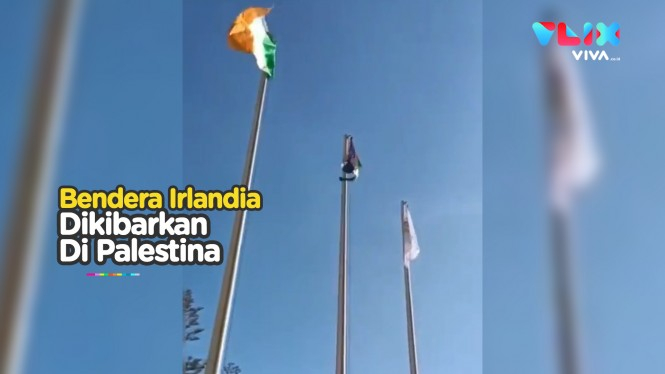 Dukung Palestina, Bendera Irlandia Berkibar di Ramallah