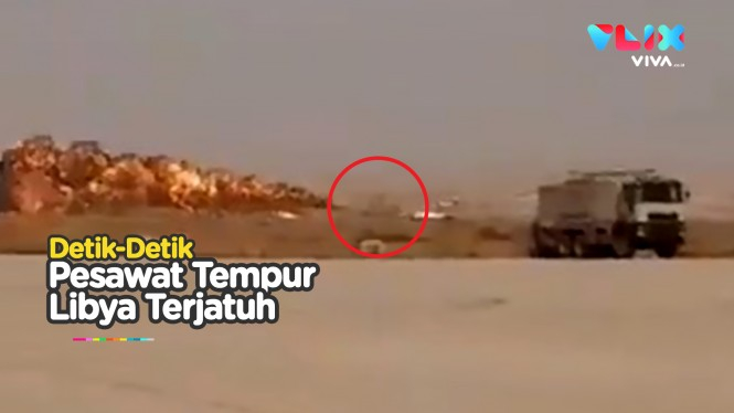 Detik-Detik Jet Tempur MiG-21 Jatuh di Libya