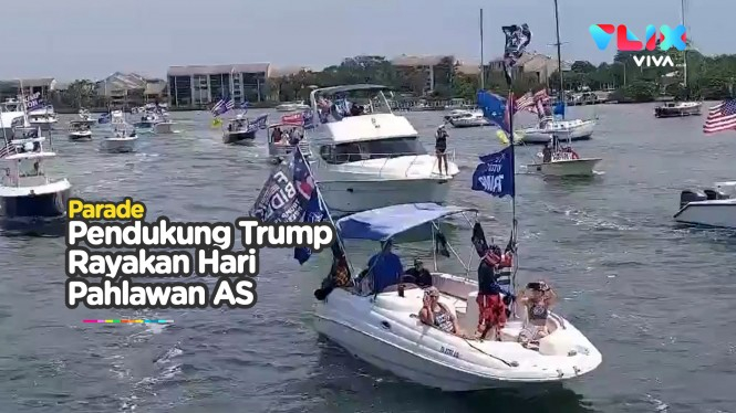 Pendukung Trump Berkumpul dalam Parade Perahu