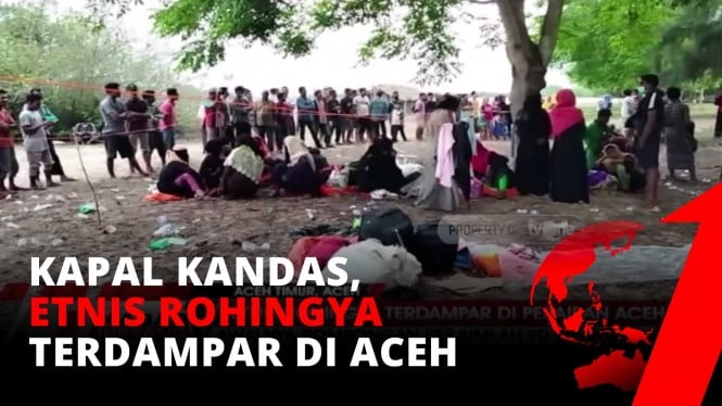 Puluhan Etnis Rohingya Terdampar di Perairan Aceh