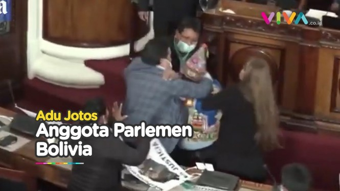 Duh! Anggota Parlemen Adu Jotos di Kongres Bolivia
