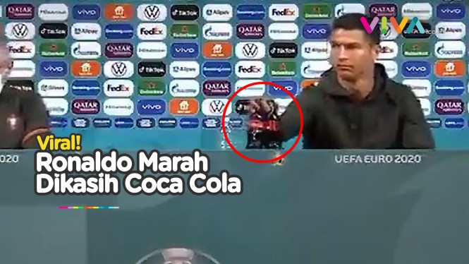 Duh! Cristiano Ronaldo Marah karena Soda di Konferensi Pers