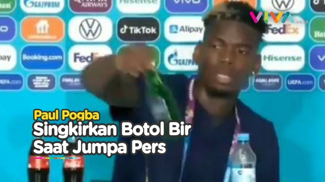 Paul Pogba Singkirkan Botol Bir Saat Jumpa Pers Euro 2020!