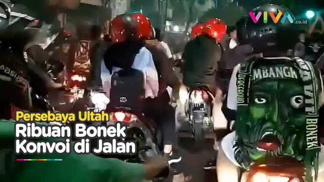 Persebaya Ultah, Ribuan Bonek Konvoi di Jalan Raya