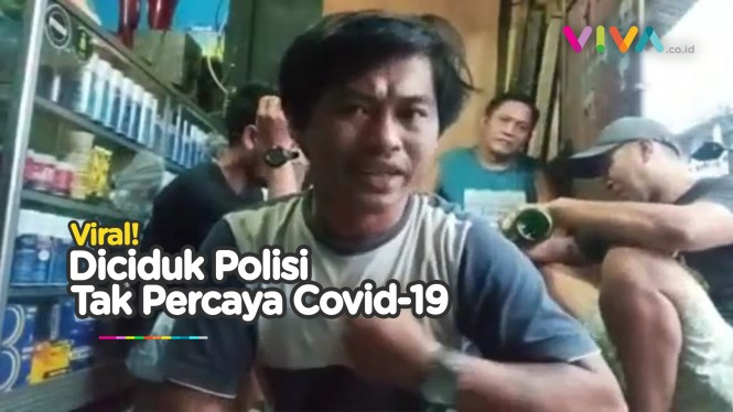 Polisi Menangkap Pria yang Tak Percaya Covid-19
