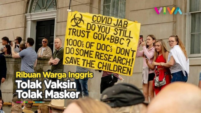 Warga Inggris Demo Tolak Vaksin dan Lockdown