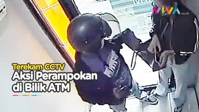 Terekam CCTV, Aksi Perampokan di Bilik ATM