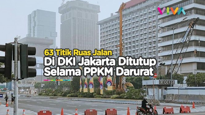 63 Titik Ruas Jalan di DKI Jakarta dan Perbatasan Ditutup