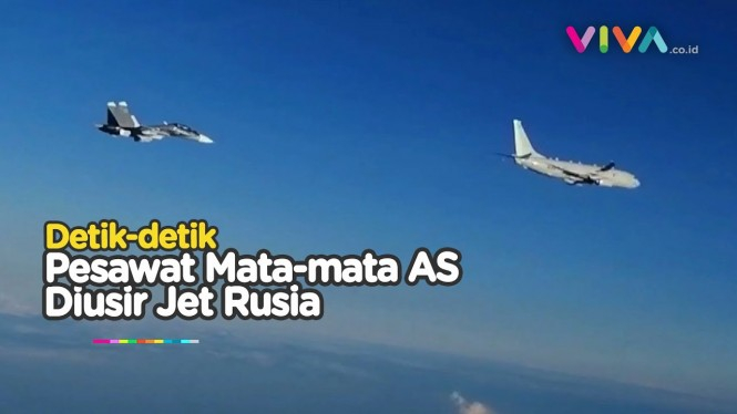 Detik-detik Pesawat Mata-Mata Amerika Diusir Jet Rusia