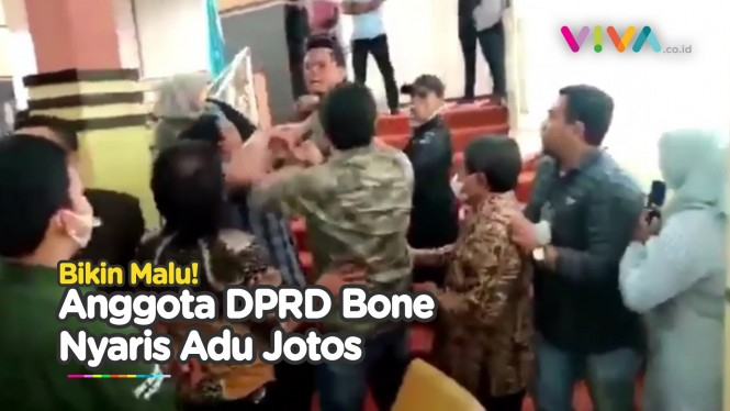 Memalukan! Anggota DPRD Bone Nyaris Adu Jotos Saat Sidang