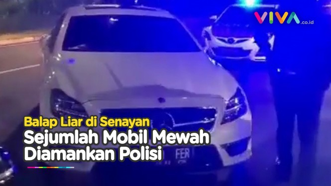 Balapan Liar Mobil Mewah di Senayan Dibubarkan Polisi
