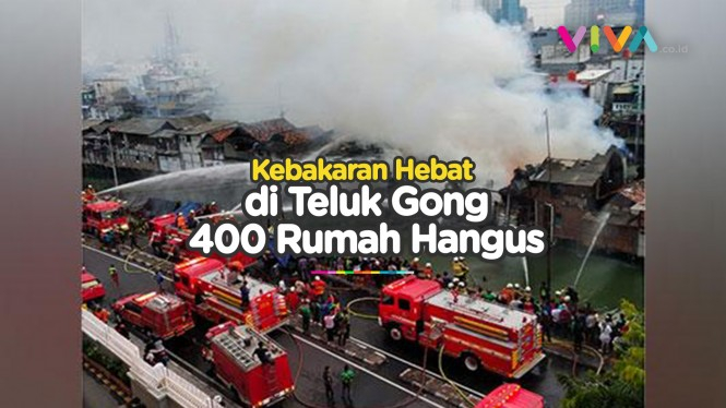 Ratusan Rumah Hangus Terbakar di Teluk Gong