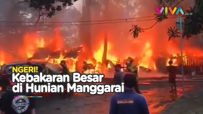 Detik-detik Api Besar Melumat Rumah di  Manggarai, Tebet