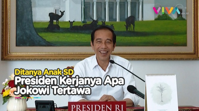 Ditanya Anak SD Apa Pekerjaan Presiden, Jokowi Tertawa