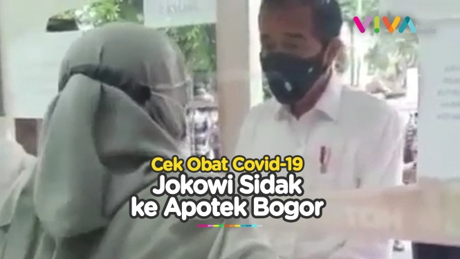 Jokowi Sidak Ketersediaan Obat Covid-19 di Apotek Bogor
