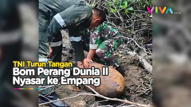 Bom Perang Dunia II Nyasar ke Empang Warga, TNI Turun Tangan