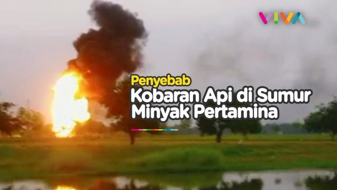 Api Besar Menyala di Sumur Minyak Pertamina