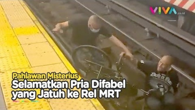 Pria Difabel Jatuh ke Rel MRT, Nyaris Tertabrak Kereta