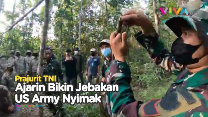 Momen Prajurit TNI Ajarin US Army Bikin Jebakan Hutan