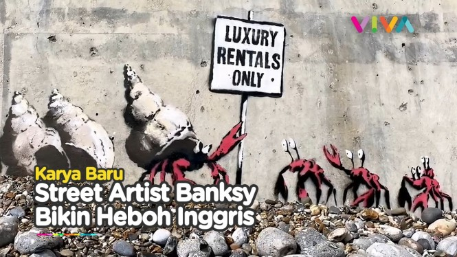 Serbuan 'Stensil Menyentil' Banksy Bikin Heboh Inggris